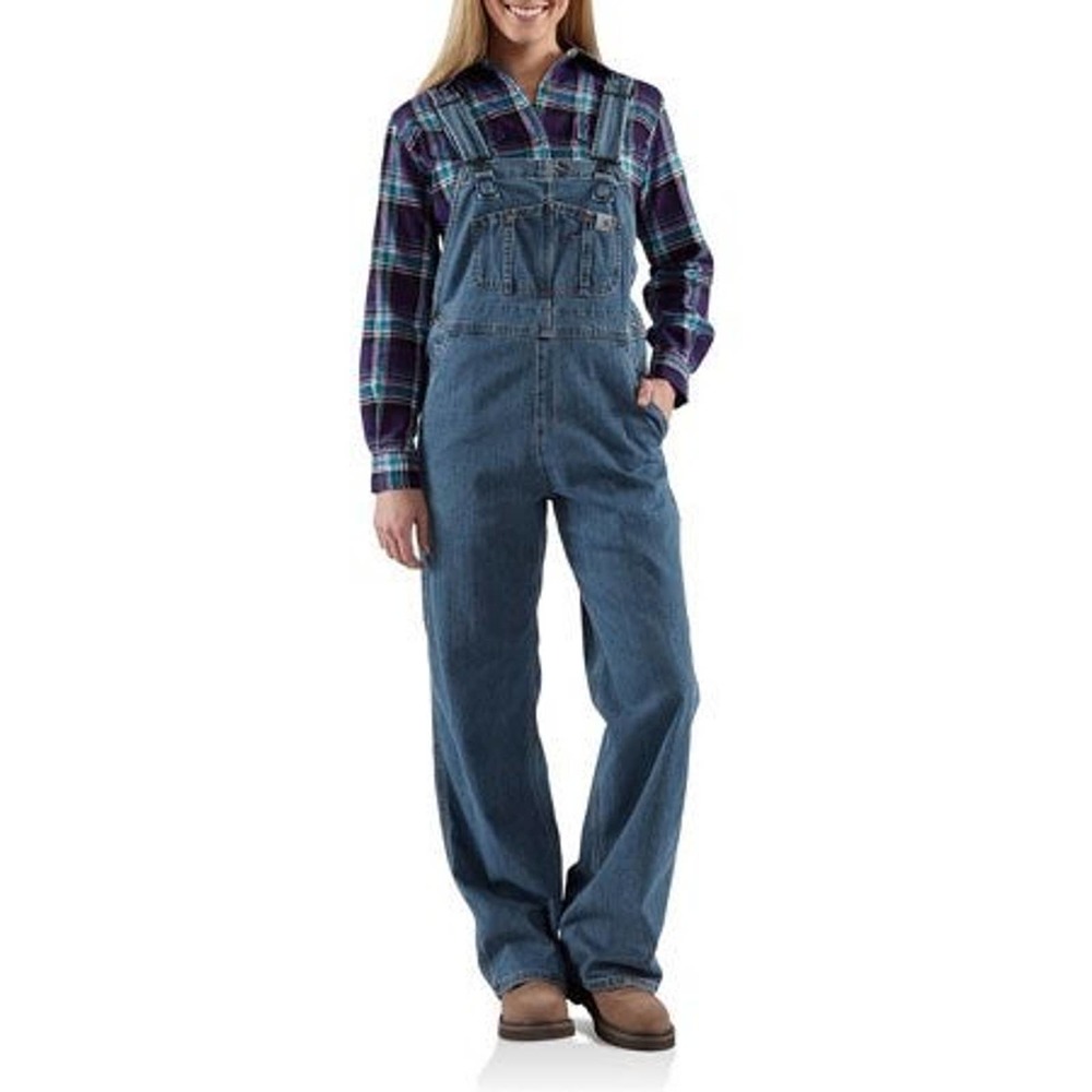 Women's Carhartt Denim Jean Overalls 16 / 18 Tall XL